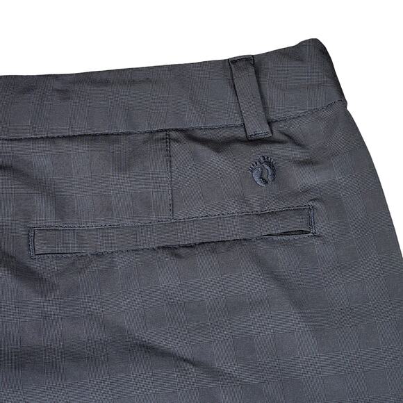 Hang Ten Hybrid Board Short 38 Men Dark Gray Plaid Flat Front Swim Surf Golf 11" - Picture 11 of 11